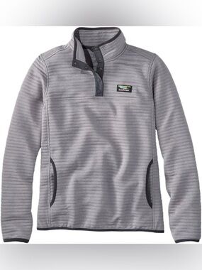 L.L. Bean Women's Airlight Knit Pullover Sweatshirt Petite Small Gray Outdoor